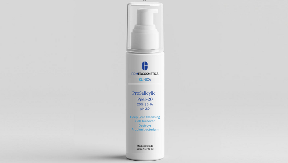 Salicylic 20% solution with diagram of deep pore penetration